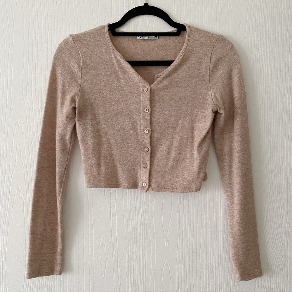 Zara | Oatmeal Cropped Cardigan